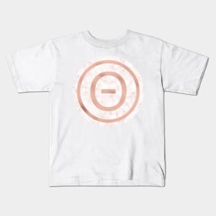 Rose Gold Marble Theta Kids T-Shirt